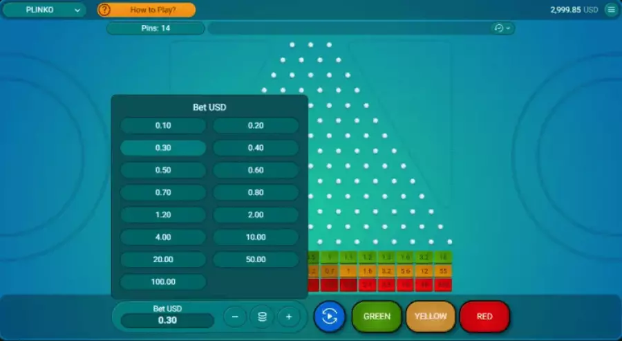 Plinko game 1win